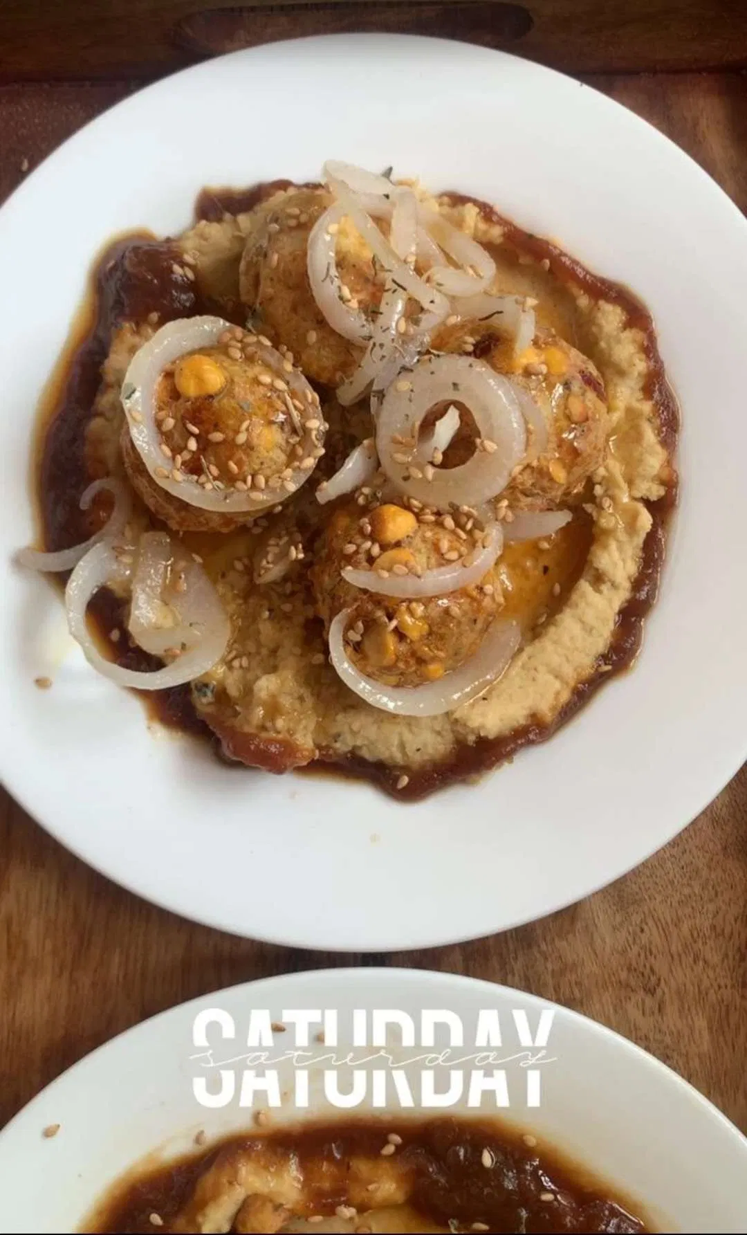 A plated meal at the farm café
